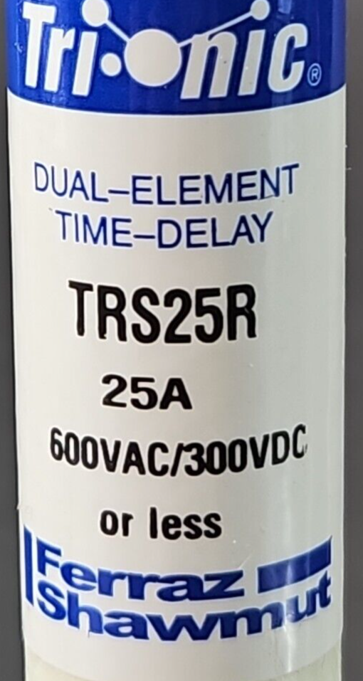 Ferraz Shawmut TRS25R Fuse Tri-onic 25A 600vac/300vdc LOT W/5            loc4D28