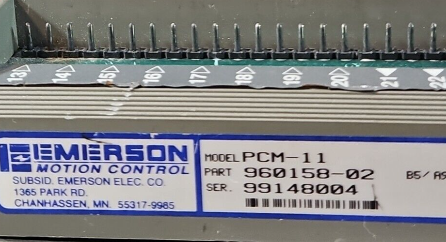 Emerson PCM-11 Programmable Motion Controller                           (BIN453)