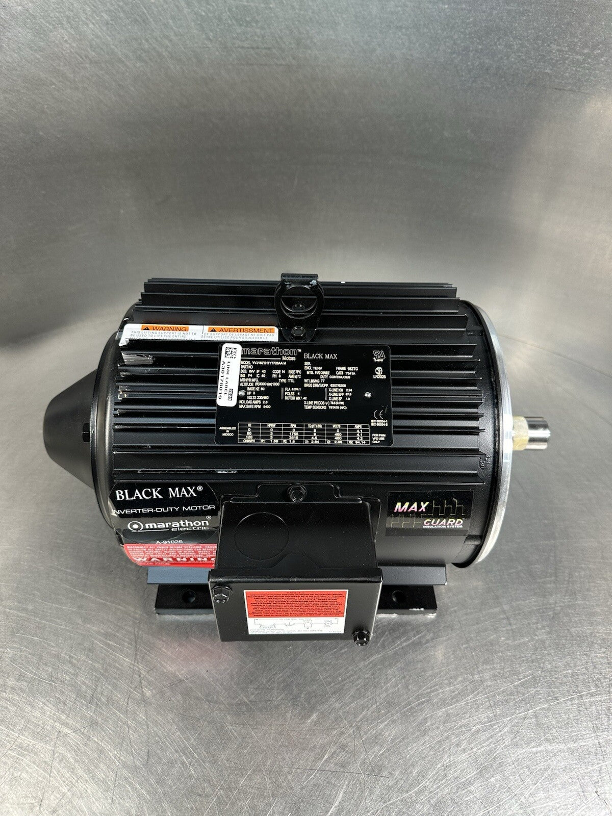 New Marathon Black Max Electric Motor 3 HP YVJ182THTY7726AA M            (7.5.3)