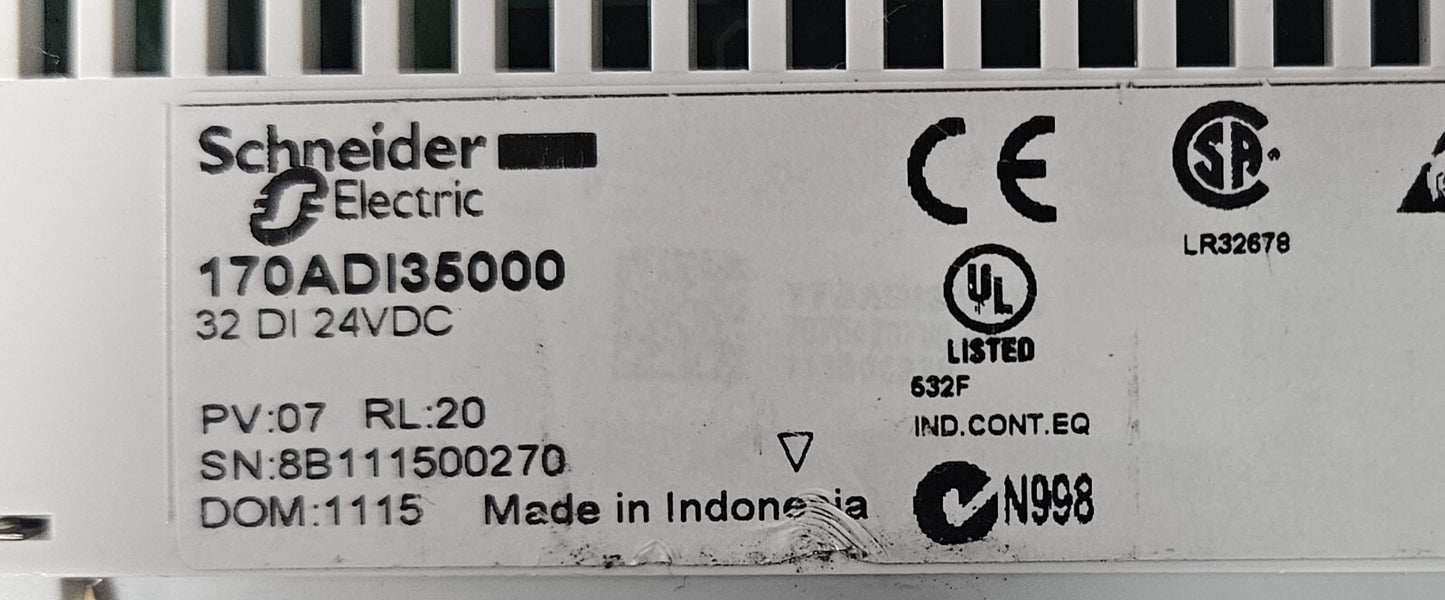 SCHNEIDER 170ADI35000 PLC Terminal Module                               (BIN632)