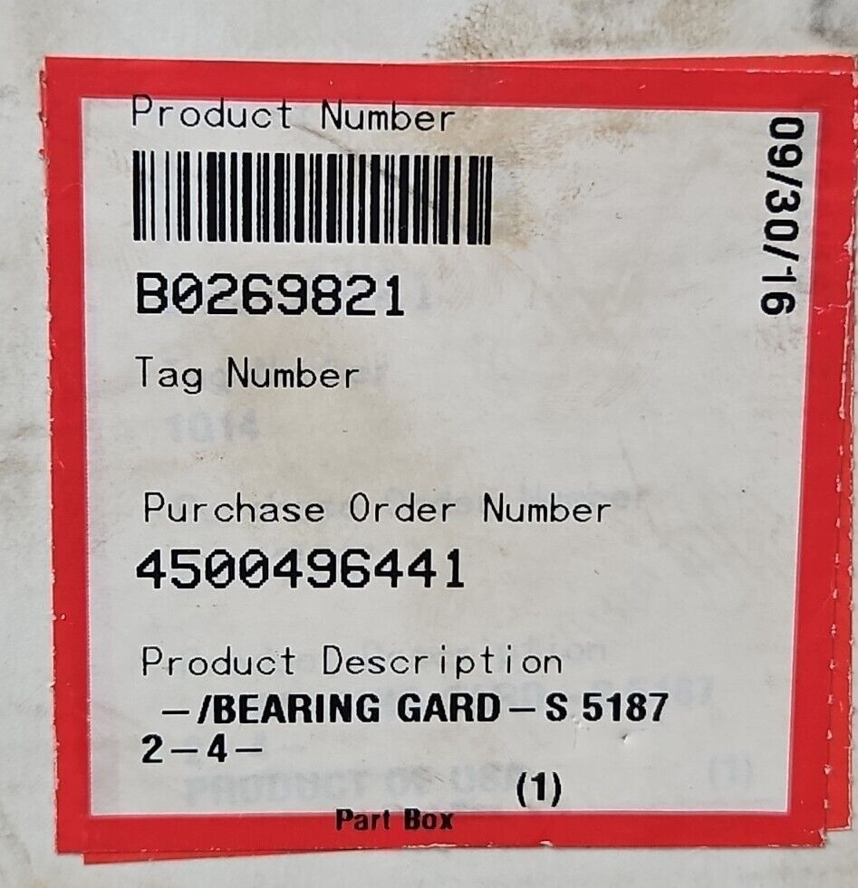Flowserve B0269821  Bearing Gard for steam turbines     loc5C24