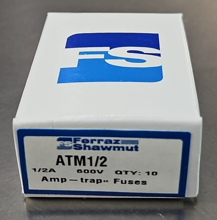 Ferraz Shawmut ATM1/2 Amp-trap Fuses  box w/10                          loc4D43