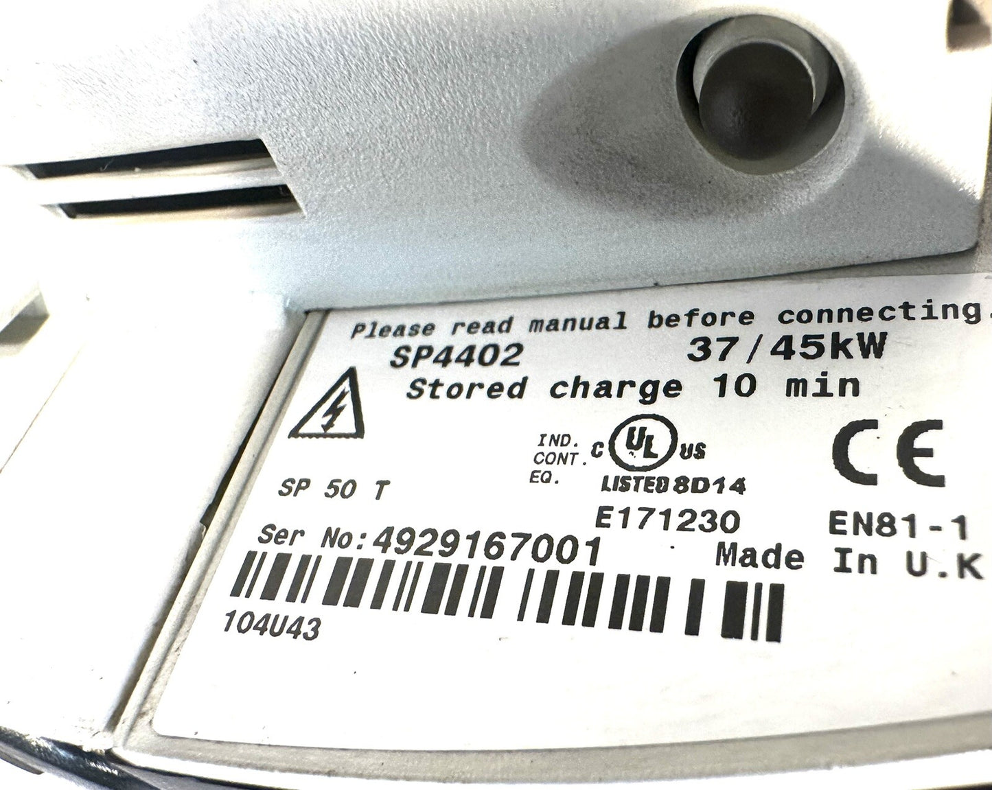 Emerson SP4402 Control Techniques Unidrive SP Inverter Drive. ()