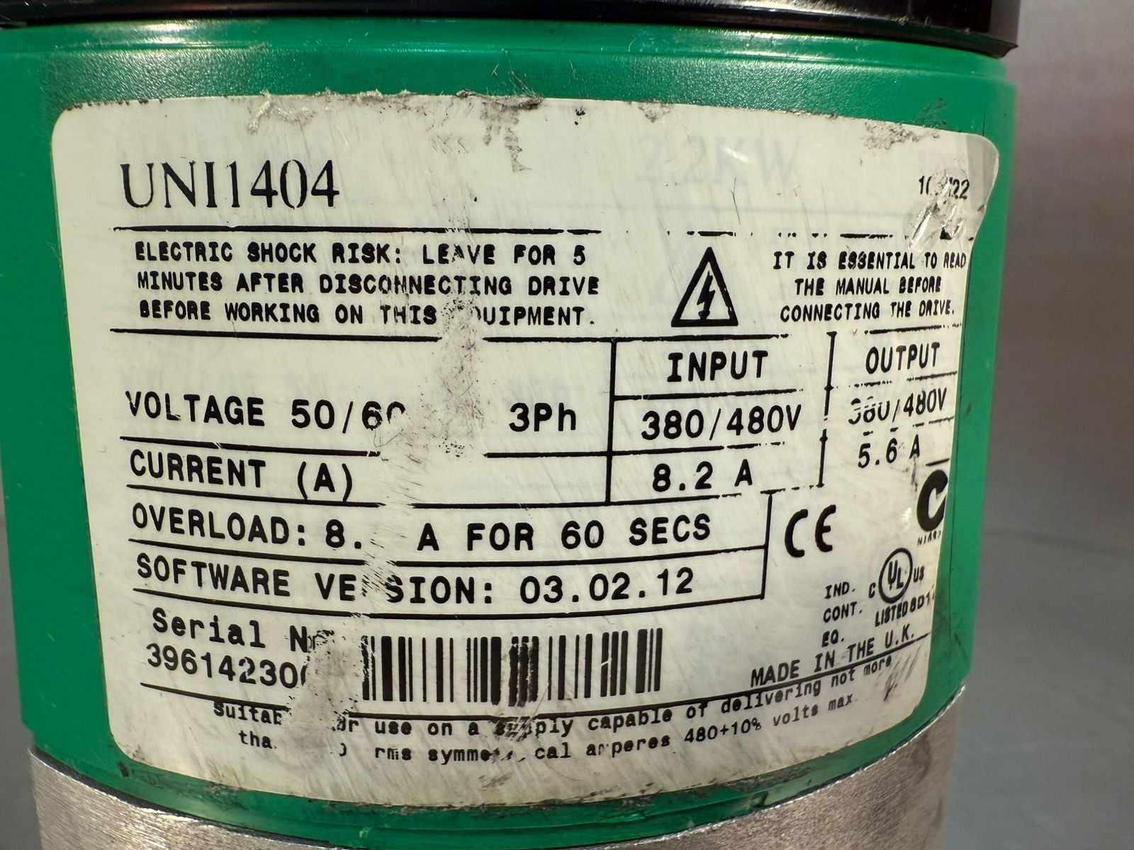 Control Techniques /Emerson UNI1404 3Ph Unidrive (2.5.3)