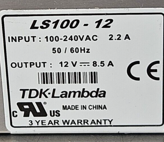 TDK-Lambda LS100-12 Power Supply                                        (BIN735)