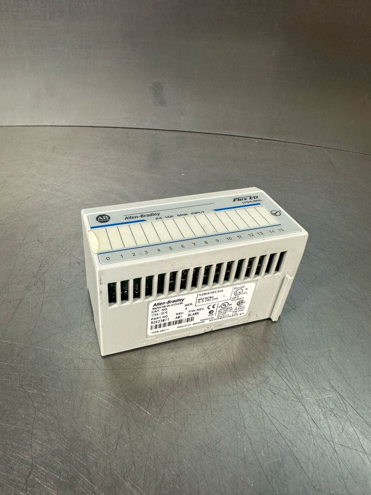 Allen Bradley 1794-IB16 /A Flex I/O 24 VDC Input Module Rev A01     (3.1.3)