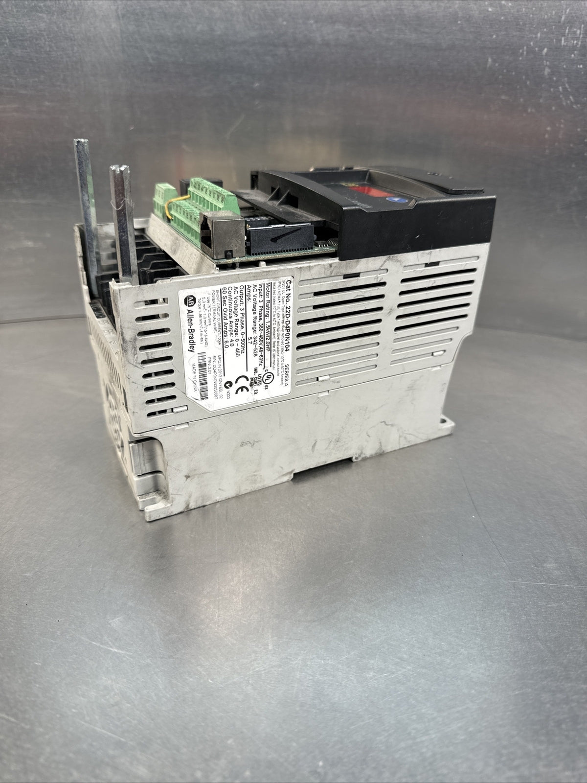 22D-D4P0N104 AB PowerFlex 40P Drive 2 HP Series A Tested Good (Bin 2.5.1)