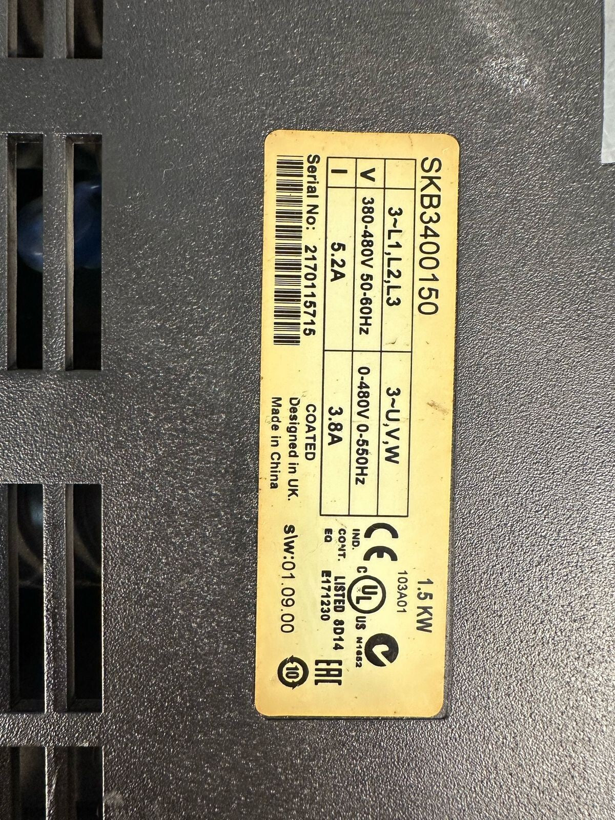 Emerson Control Technologies Skb3400150 Commander High Freq Ac Drive (6.2.2)