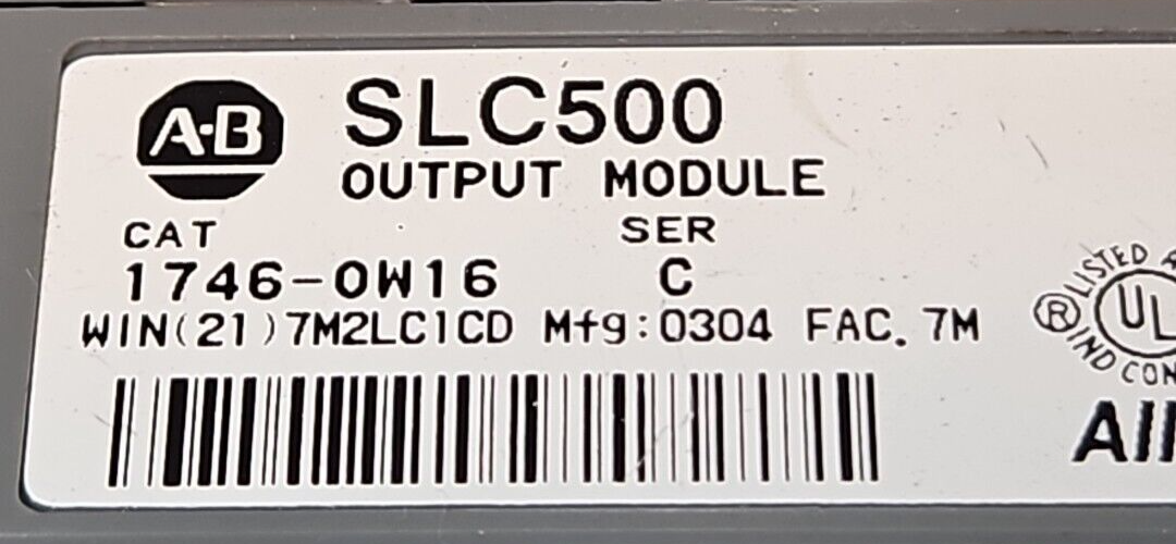 Allen-Bradley 1746-OW16 SLC 500 Digital Contact Output Module (BIN2.3.3)