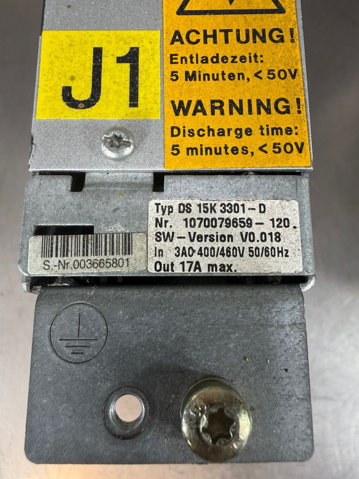Bosch Rexroth DS-15K-3301-D Servo Drive 1070079659-120             (9.4.1)