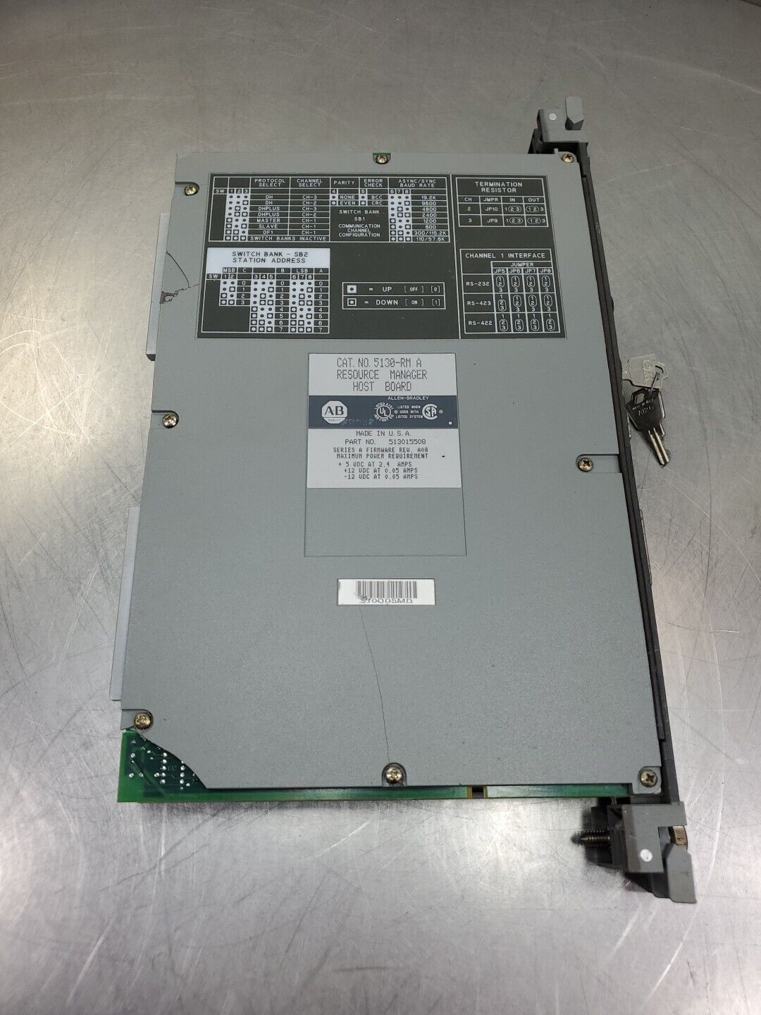 Allen Bradley 5130-RM Ser. A Resource Manager Host Board **See Details**   3D-37