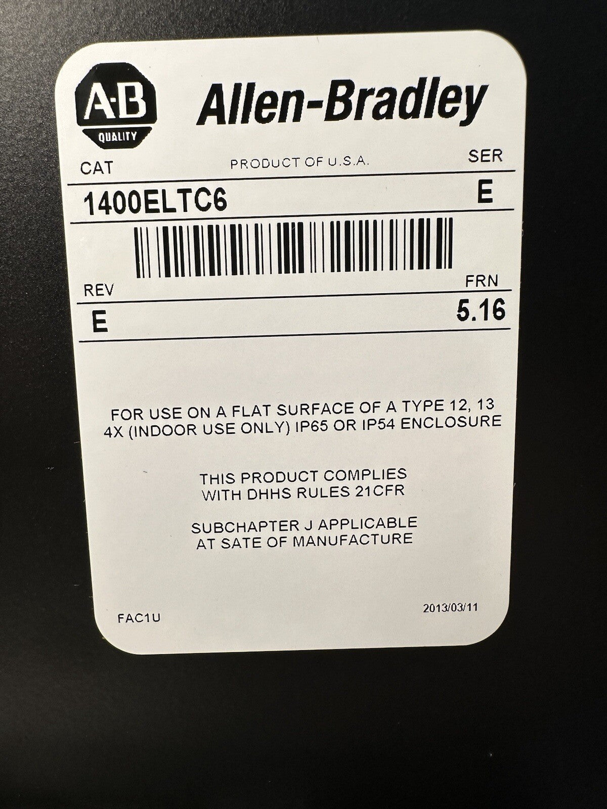 Allen Bradley PanelView 1400e 1400ELTC6 Ser E *See the description!*(BIN-2.3.5)