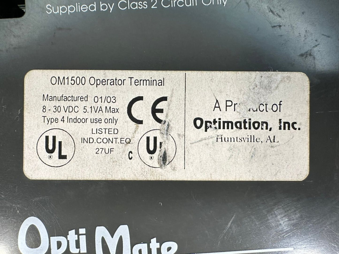 OptiMation Opit Mate OM1500 OPERATOR TERMINAL  (7.3.4)
