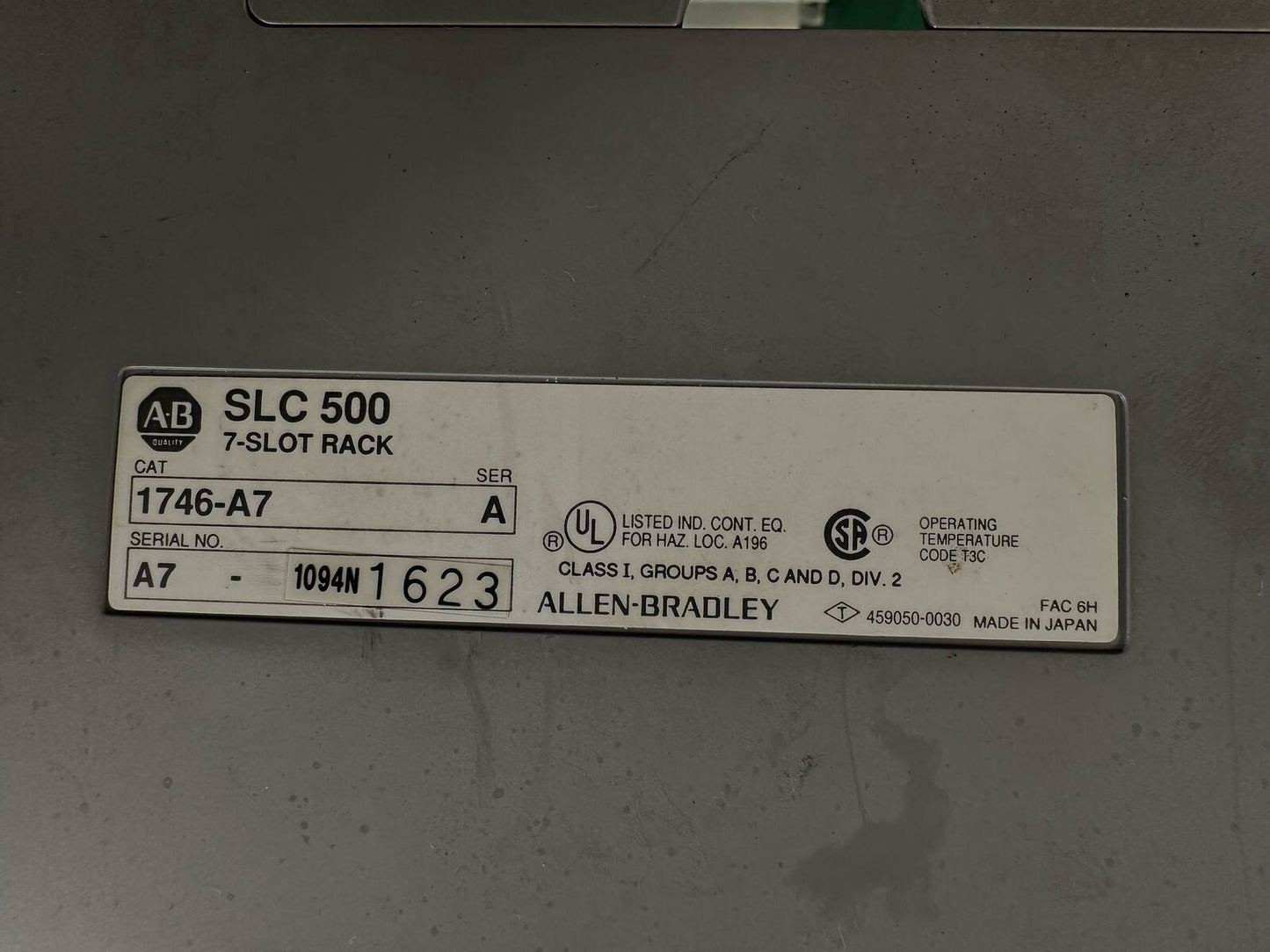 Allen Bradley 1746-A7 /A Slc 500 Chassis Rack Module 7-Slot Rack    (8.5.7)