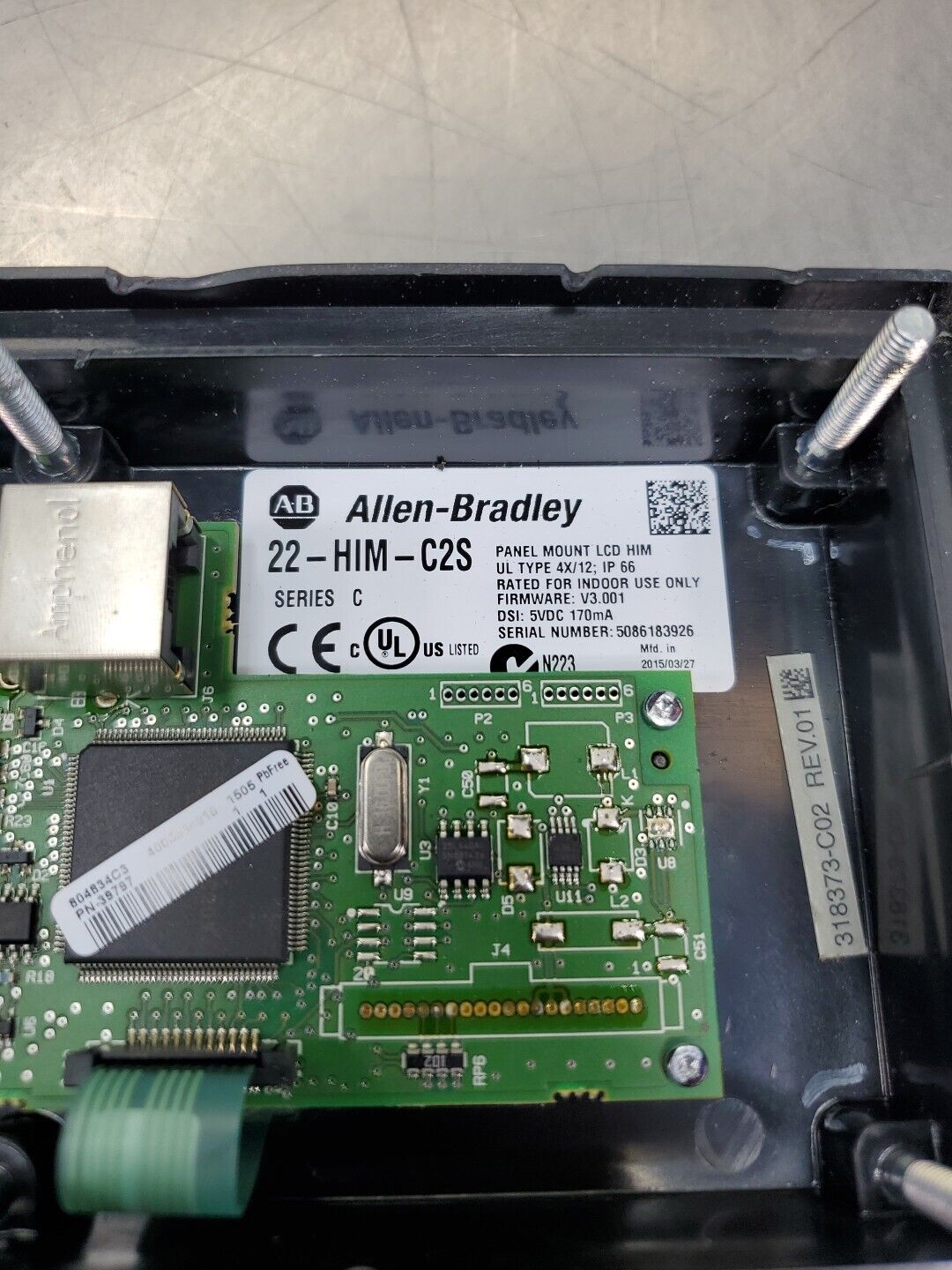 Allen-Bradley 22-HIM-C2S Ser C PowerFlex Panel Mount LCD HIM.               1-E8