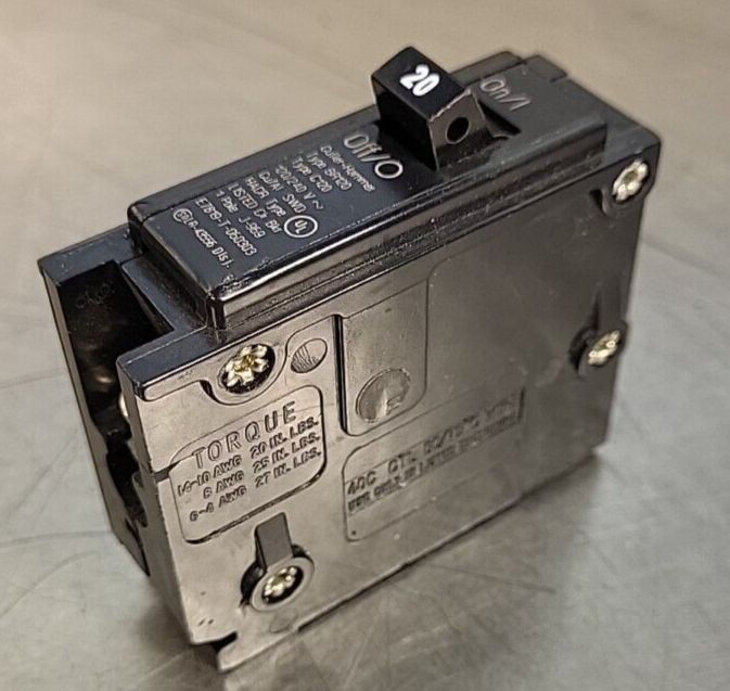 Cutler Hammer E7819 20 AMP Circuit Breaker 1 POLE Quick lag 120/240V (BIN 3.5.4)