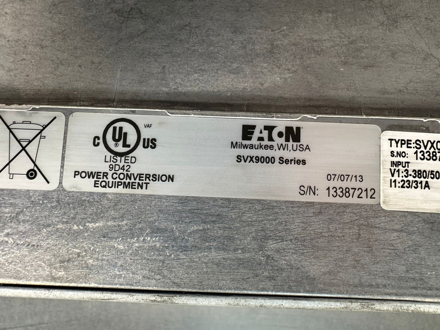Eaton SVX015A2-4A1B1 , SVX9000 Nema Type 12    (8.5.1)