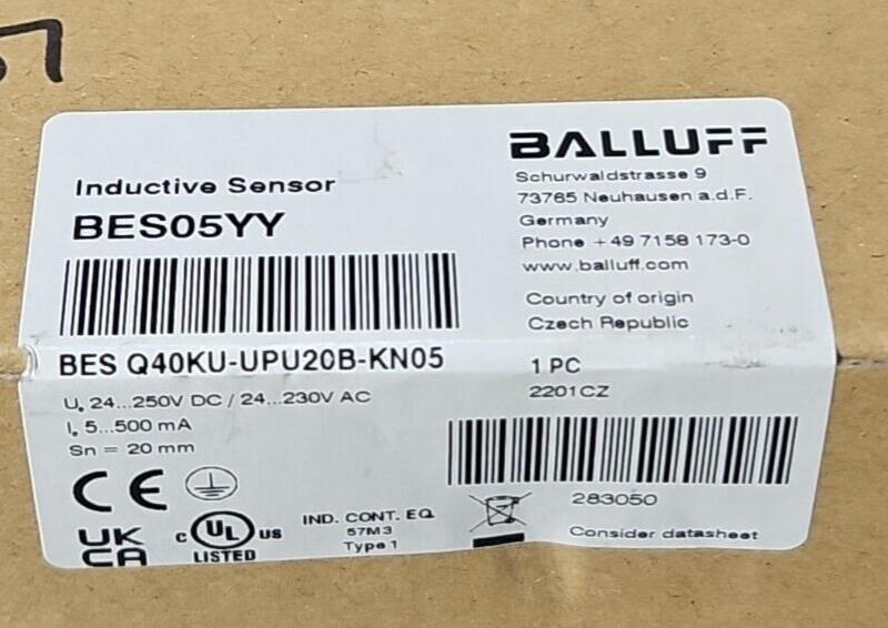 BALLUFF BES05YY /Q40KU-UPU20B-KN05 / BESQ40KUUPU20BKN05                 (BIN424)
