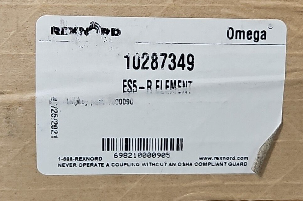 Rexnord Omega ES5-R Element Coupling 10287349                            Loc5E16