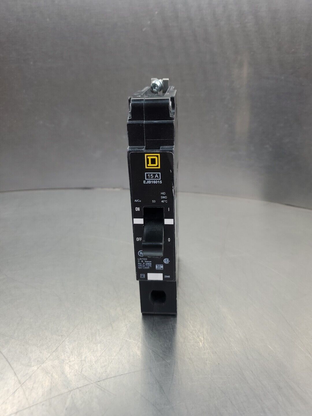 SQUARE D EJB16015 15A 347V CIRCUIT BREAKER.                                4E-36