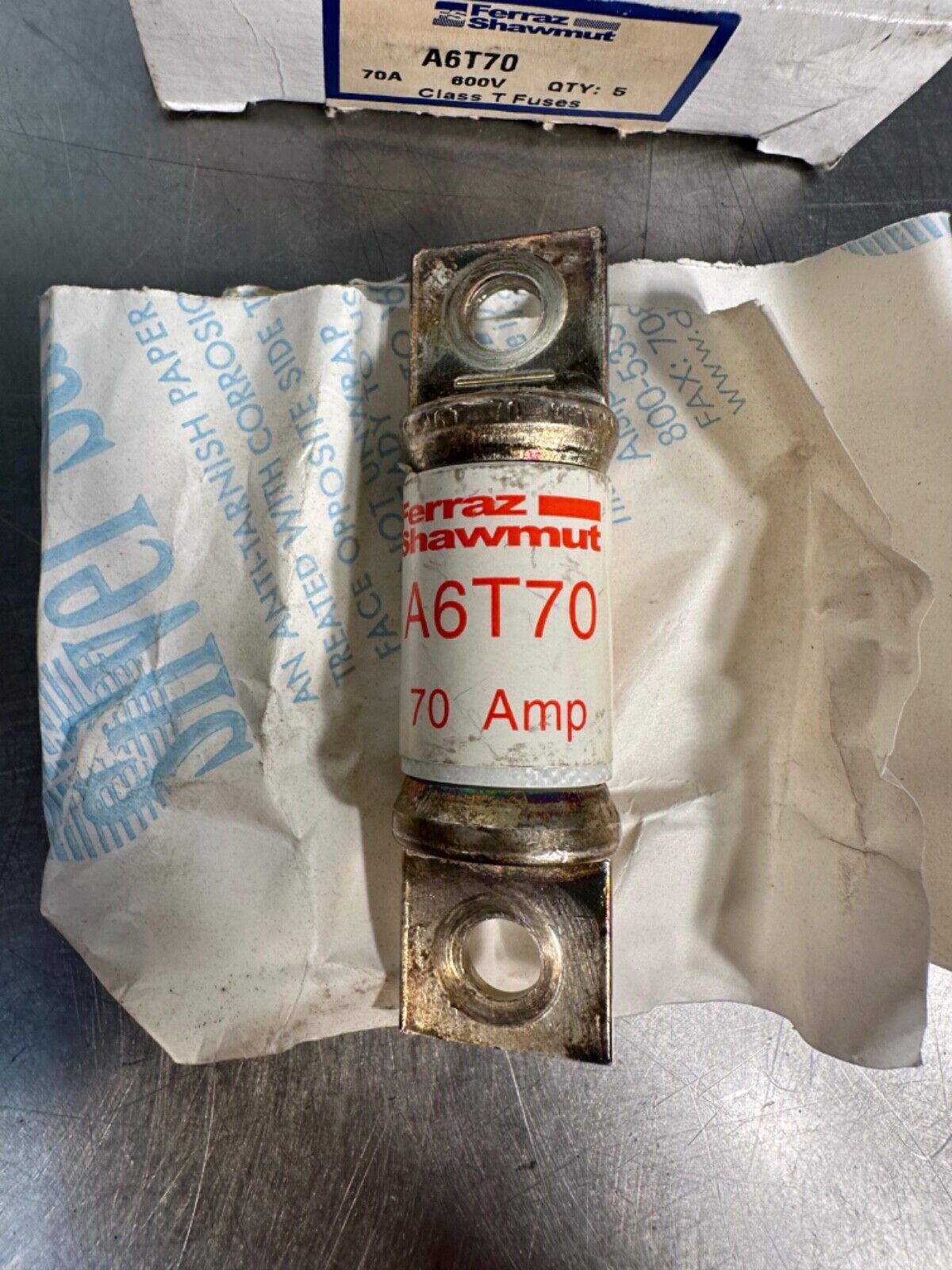 Ferraz Shawmut A6T70 600V  70A classT Fuses / A6T70 (4B-30)