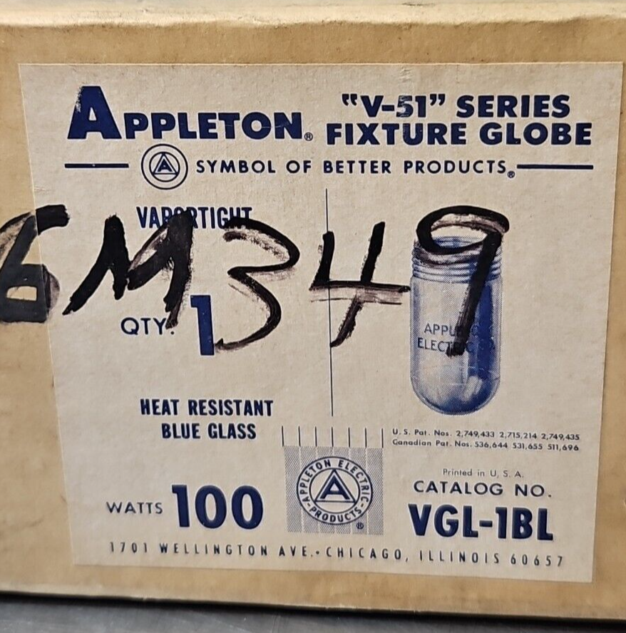 Emerson Apleton VGL-1BL globe blue.                                    (BIN433)