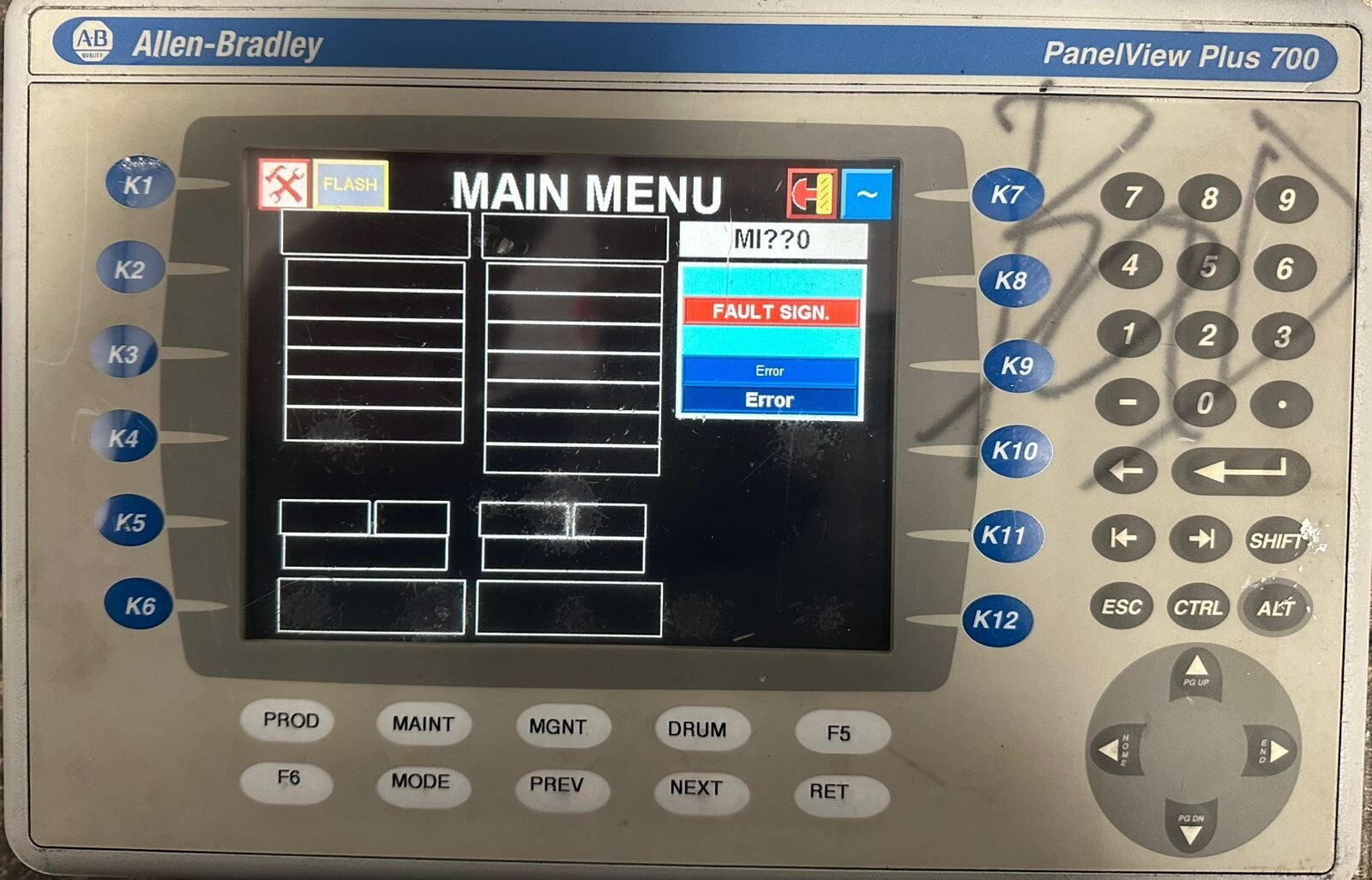 Allen Bradley 2711P-RDB7C Ser D Panelview Plus 700                      (BIN633)