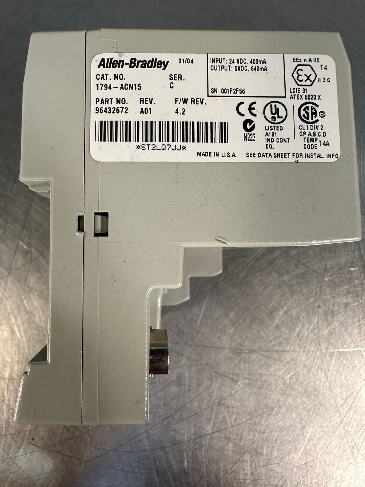 Allen-Bradley 1794-ACN15 /C Flex I/O ControlNet Adapter Rev.A01  (5.4.1)