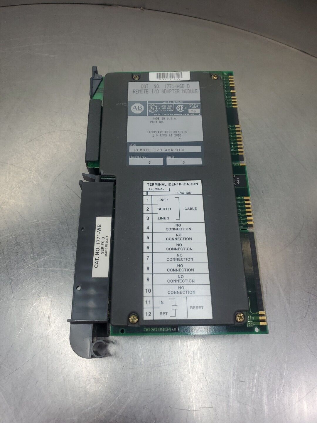 Allen Bradley 1771-ASB/D Remote I/O Adapter Module.                        3E-37