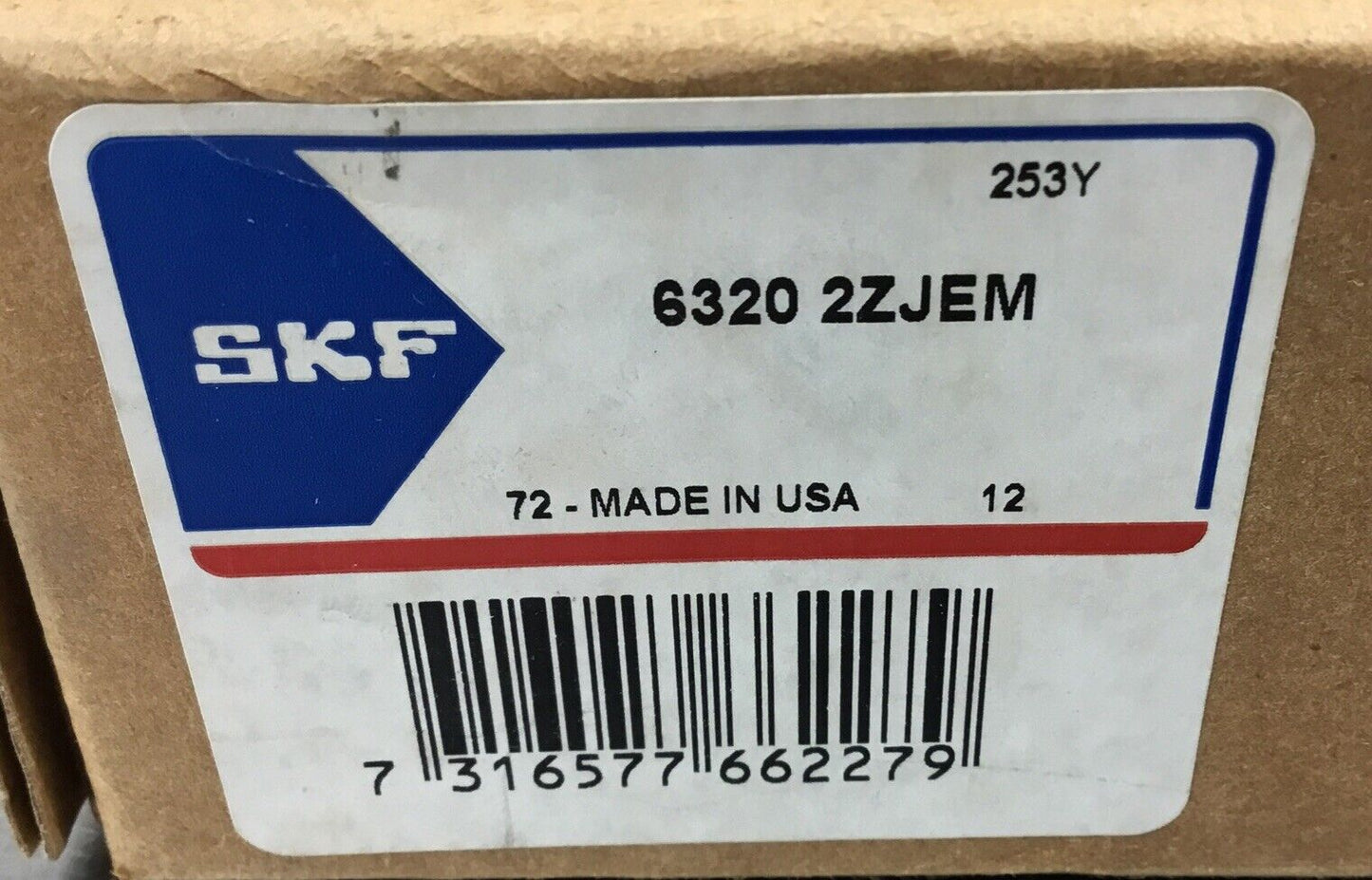 SKF 6320 2ZJEM  - 6300 Series Ball Bearing      6B-2