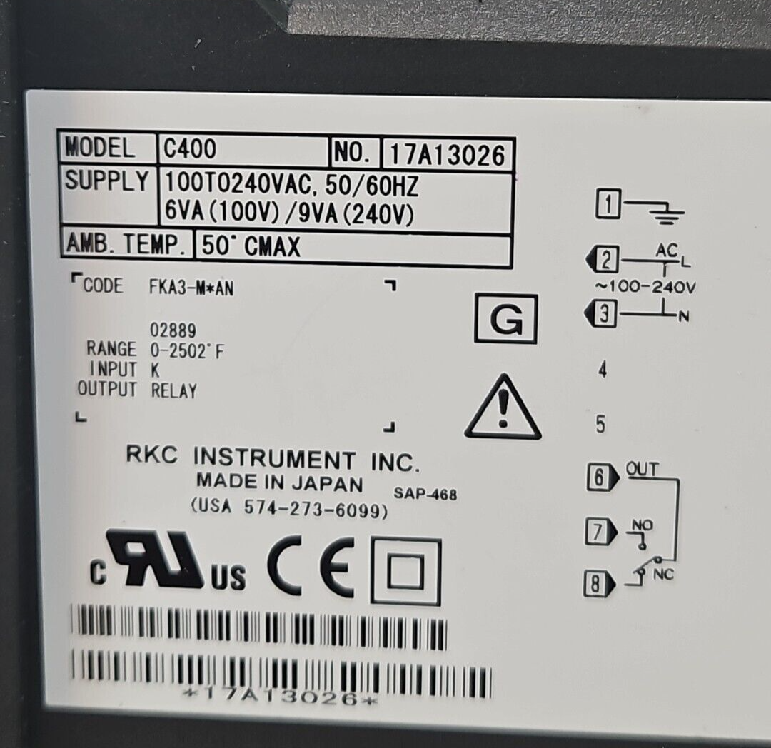 RKC  REX-C400 temperature controller                                  (BIN642)