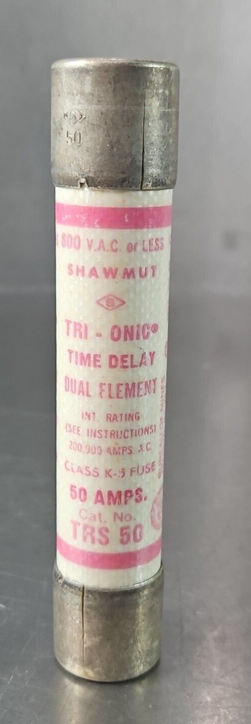 Shawmut TRS50 600V Time DelayY 50 AMP FUSE                               loc4E17