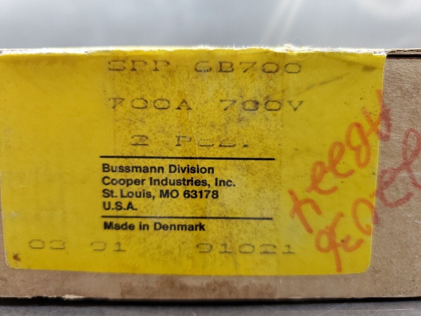 BUSS SEMITRON SPP-6B700 Fuse, 700 AMP 700 VOLT Lot of 2.                   4C-34