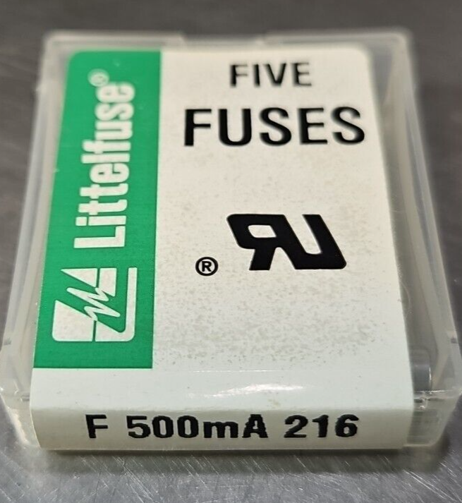 Littlefuse F500mA 216 Five Fuses (LOT OF 53) loc4D20 – Palmetto ...