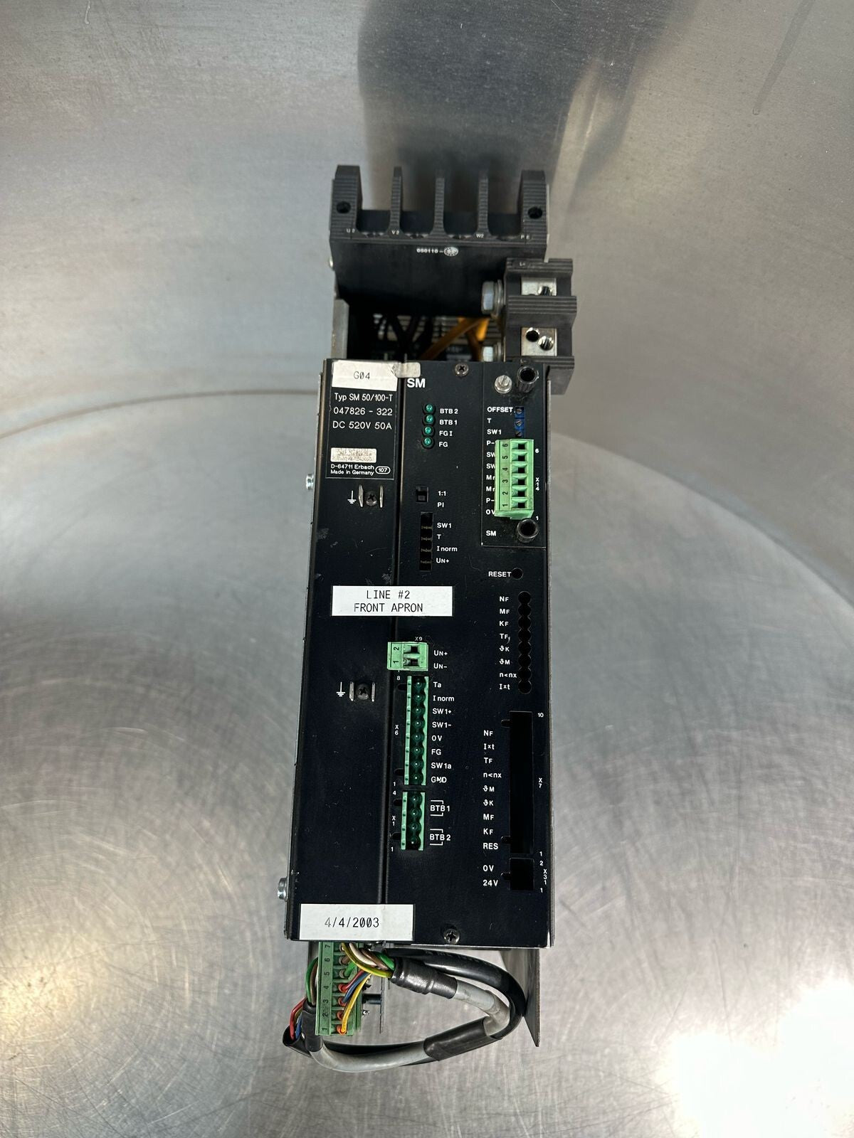 Erbach D-64711 SM 50/100-T 014826-322 DC 520V 50A  SM-50/100-T      (7.6.3)