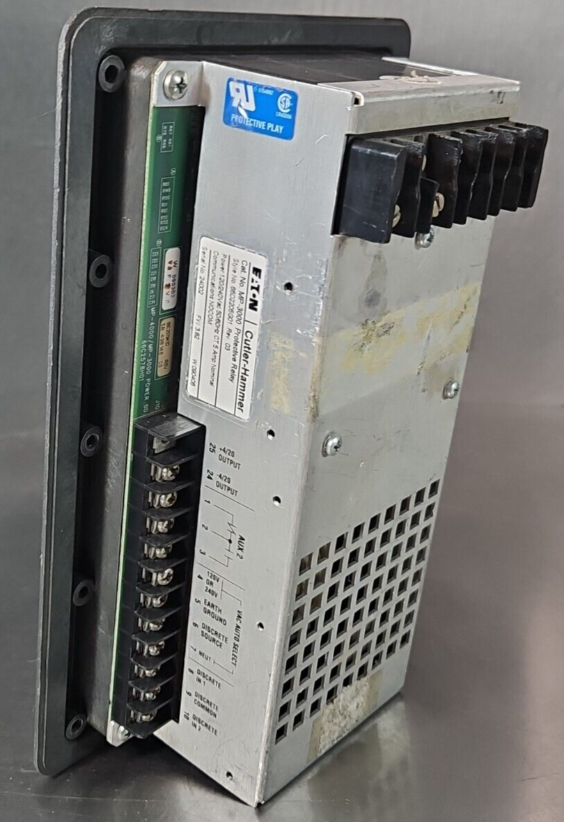 Eaton MP-3000  Protection Relay 66D2205G01 120/240 Vac                  (BIN435)
