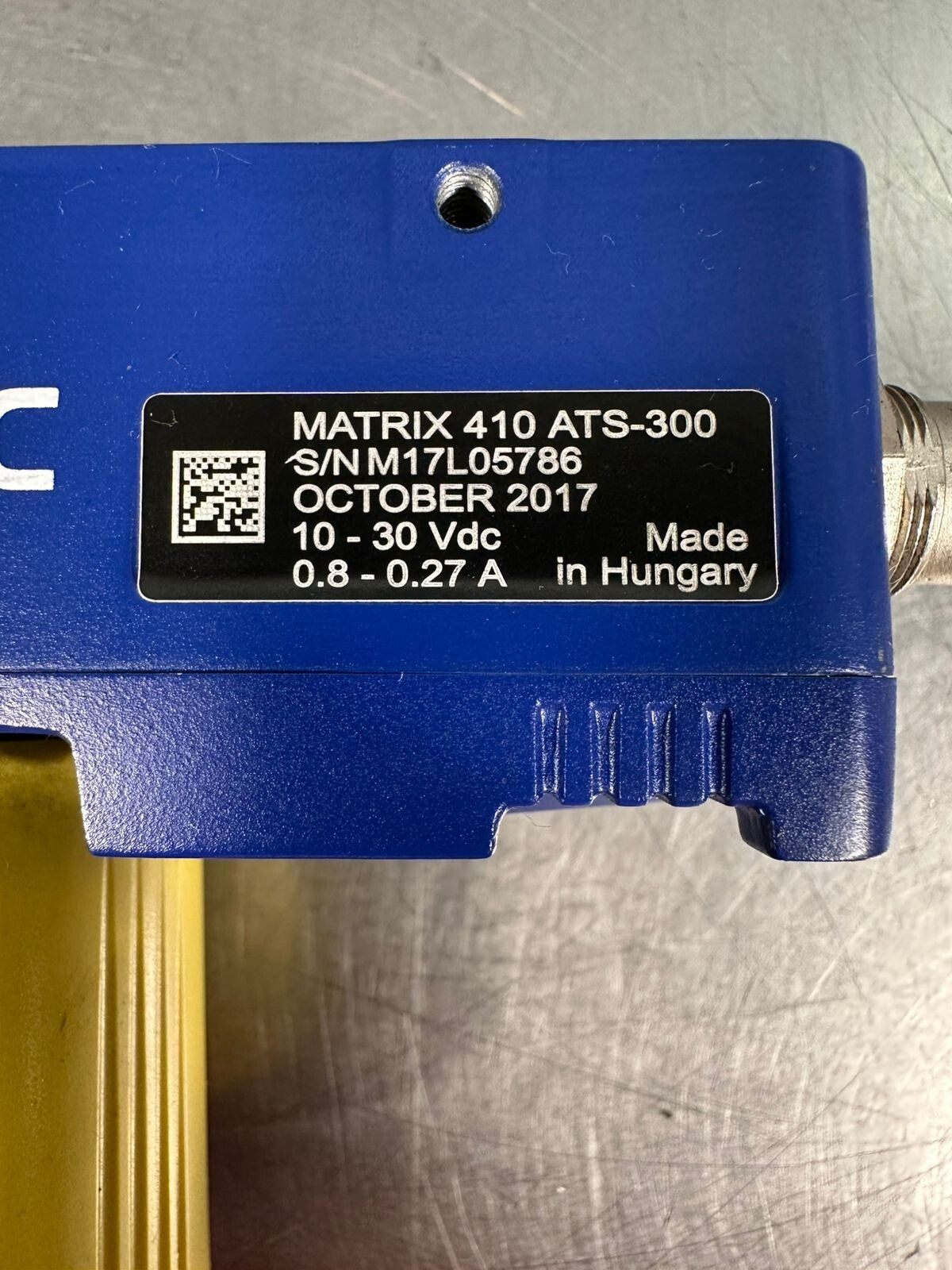 Datalogic Matrix 410 ATS-300   10-30Vdc 0.8-0.27A   218441         (5.4.2)