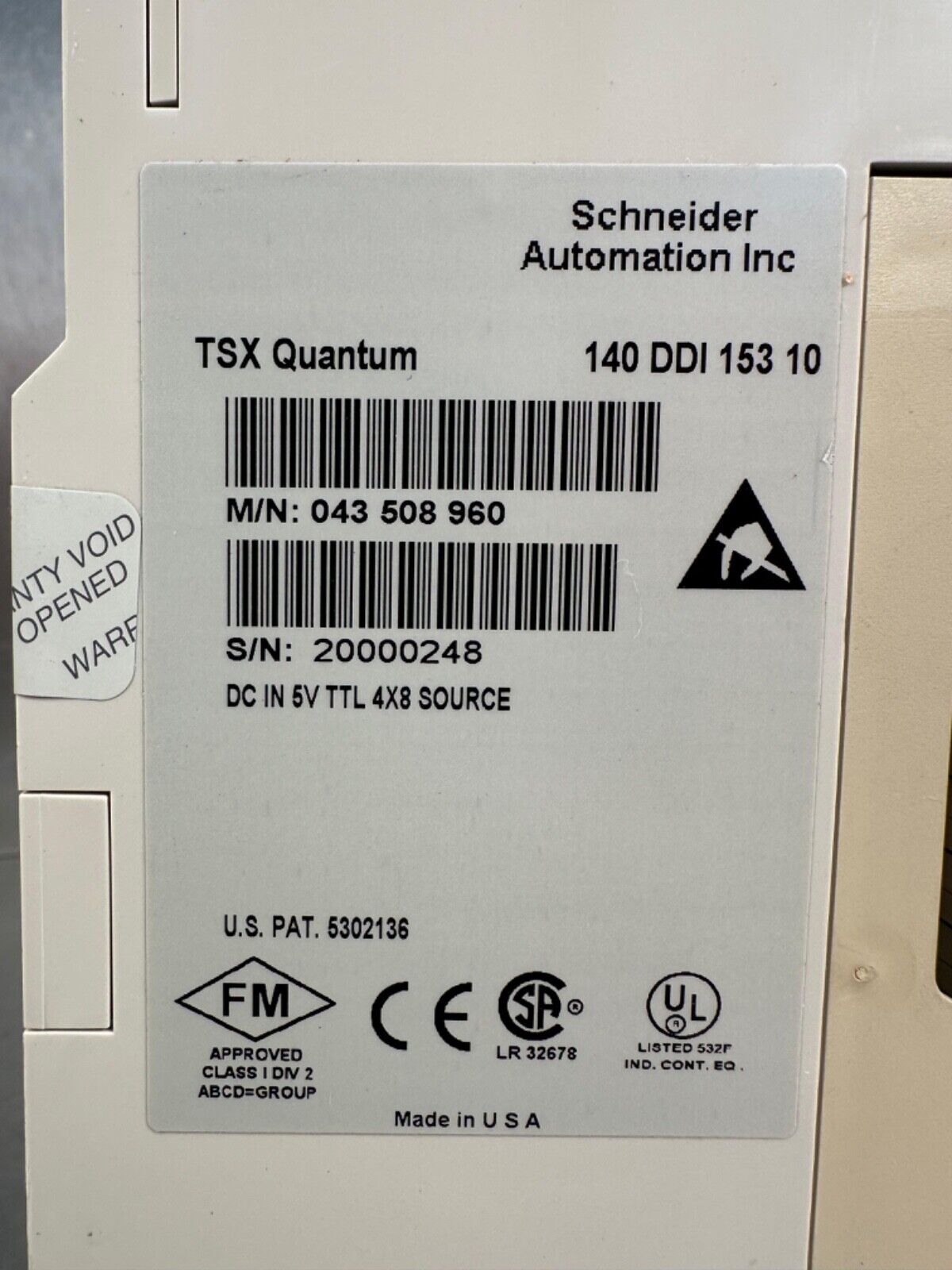 SCHNEIDER AUTOMATION, TSX QUANTUM, 140 DDI 153 10 (3B-29)