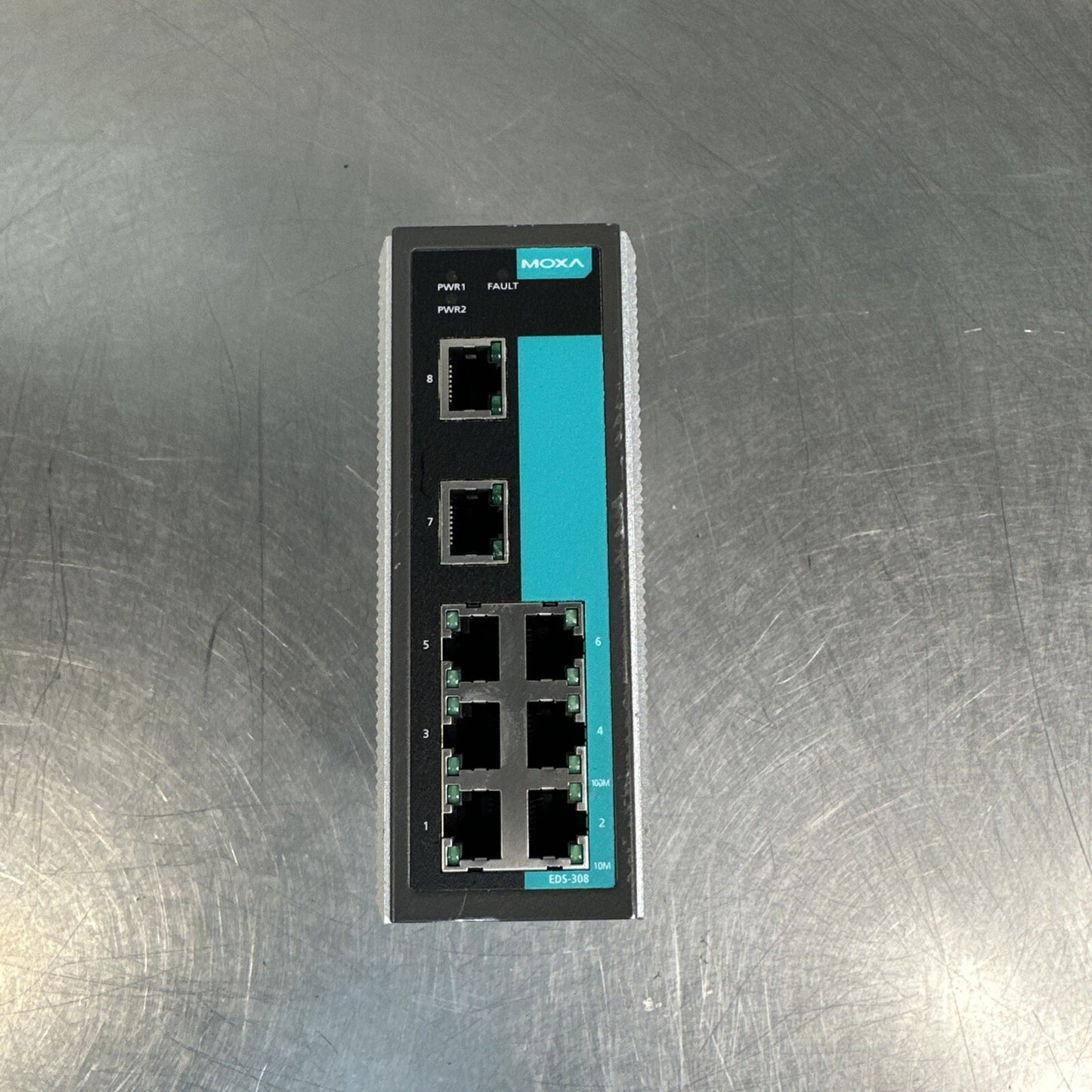 MOXA EDS-308 Ethernet Switch Input Module Connector PLC       (BIN-7.1.2)
