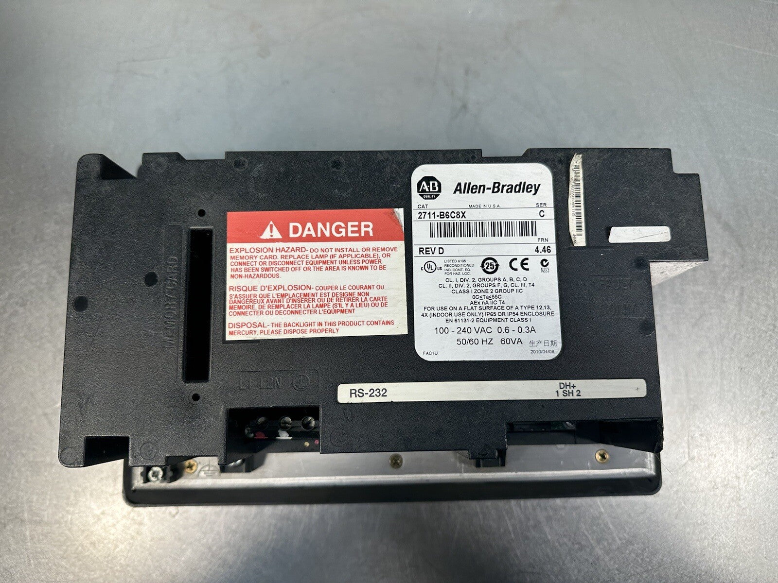 Allen-Bradley PanelView 600 - 2711-B6C8X (BIN-1.3.2)