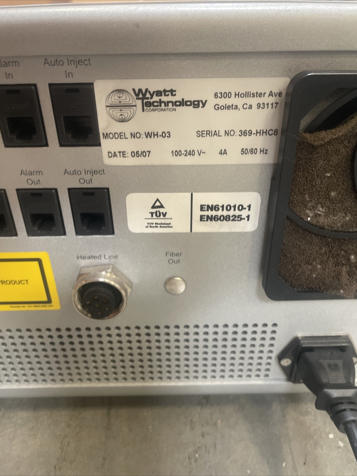 Wyatt Heleos II Dawn 8+ HPLC 8-angle Light Scattering MALS Detector WH-03 @1D