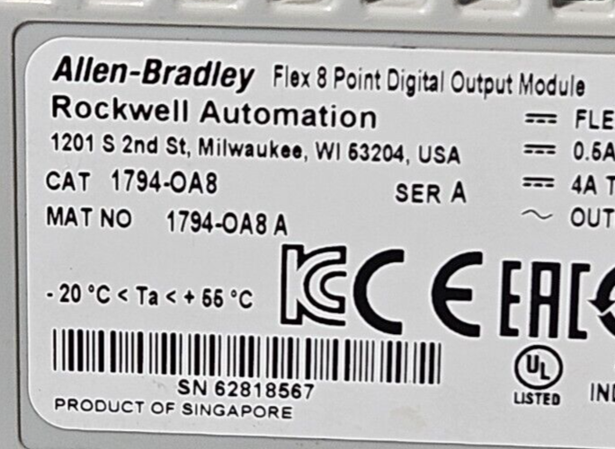 Allen Bradley 1794-OA8 Ser A Output Module  (BIN4.4.4)