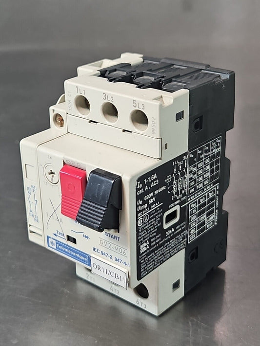 Telemecanique GV2-M06 Motor Starter W/ GV2AN11 Auxiliary Contact         Loc4D14