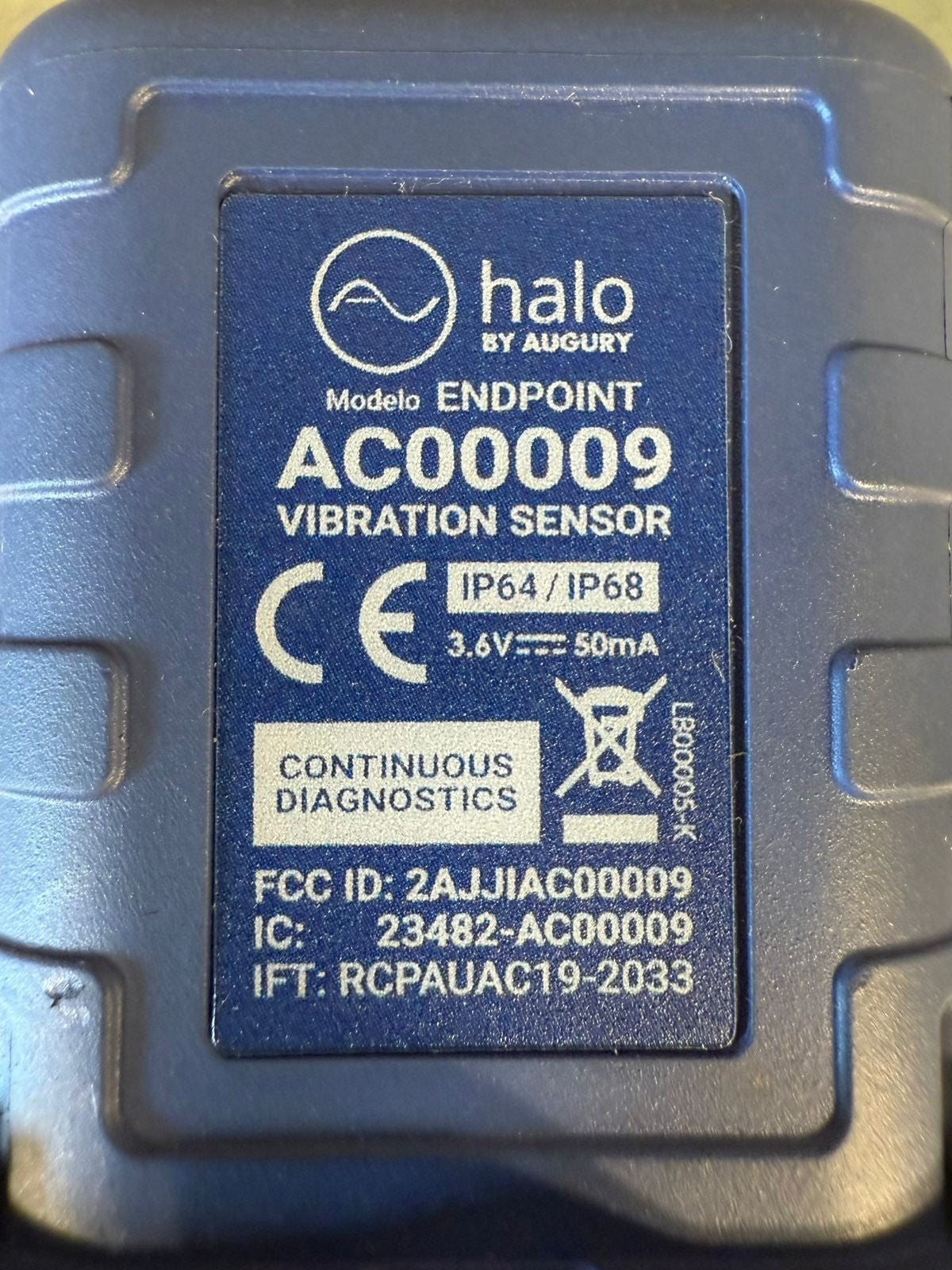 Halo Ac00009 Vibration Sensor                              (3.5.1)