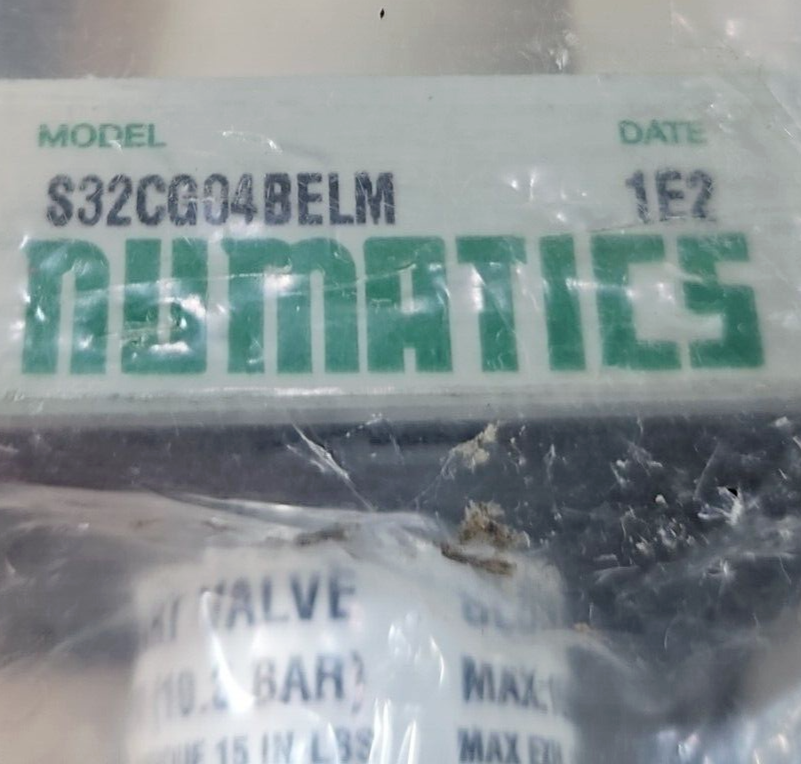 Numatics S32CG04BELM Slow Start Valve 150 psi (10.3 bar)                (BIN425)