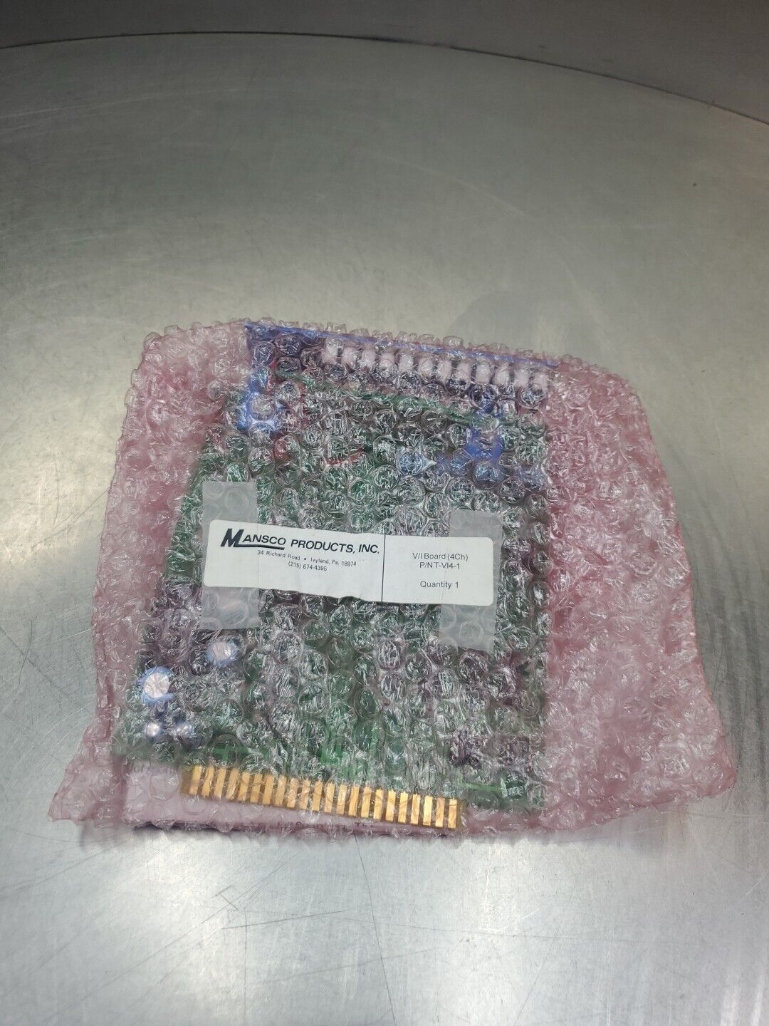 MANSCO PRODUCTS T-VI4-1 4CH V/I BOARD.                                     3D-2.