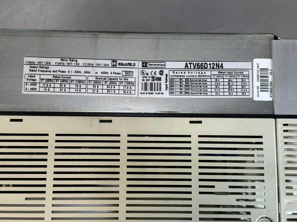 TeleMecanique Altivar 66 ATV66D12N4 Drive                         (11.5.2)