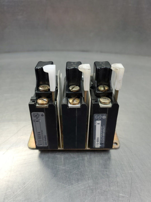 Allen Bradley 815-BOV4 Ser K Manual Reset Relay w/N23 Therm Mod, Lot of 3. 4C-23