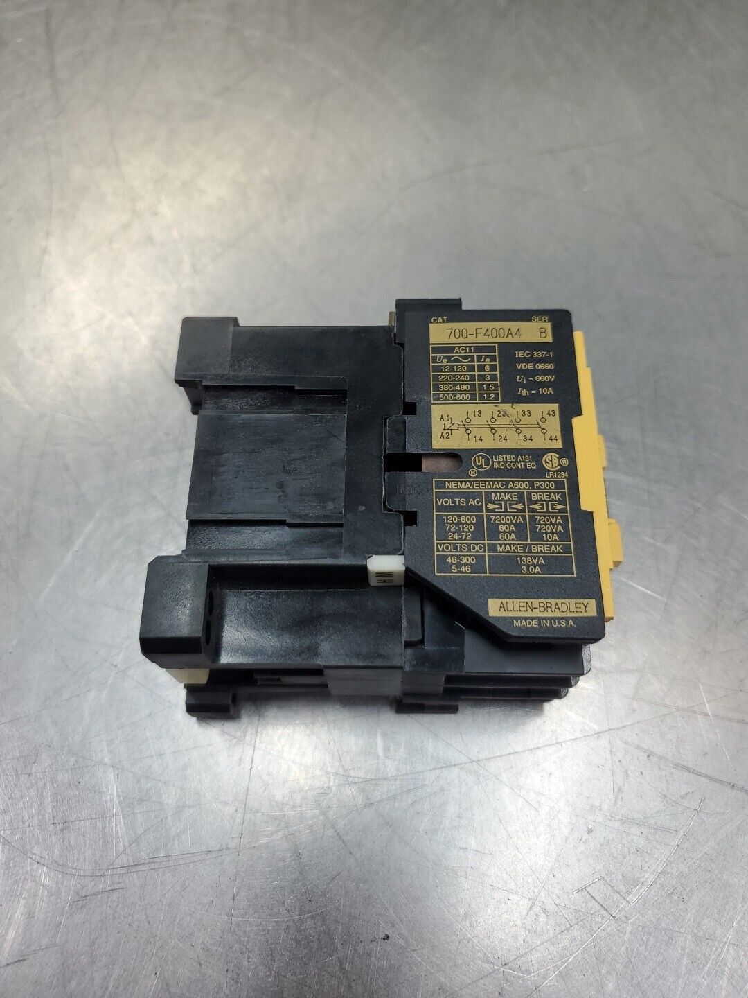 Allen Bradley 700-F400A4 RELAY, 10A 660V.                                  4D-31