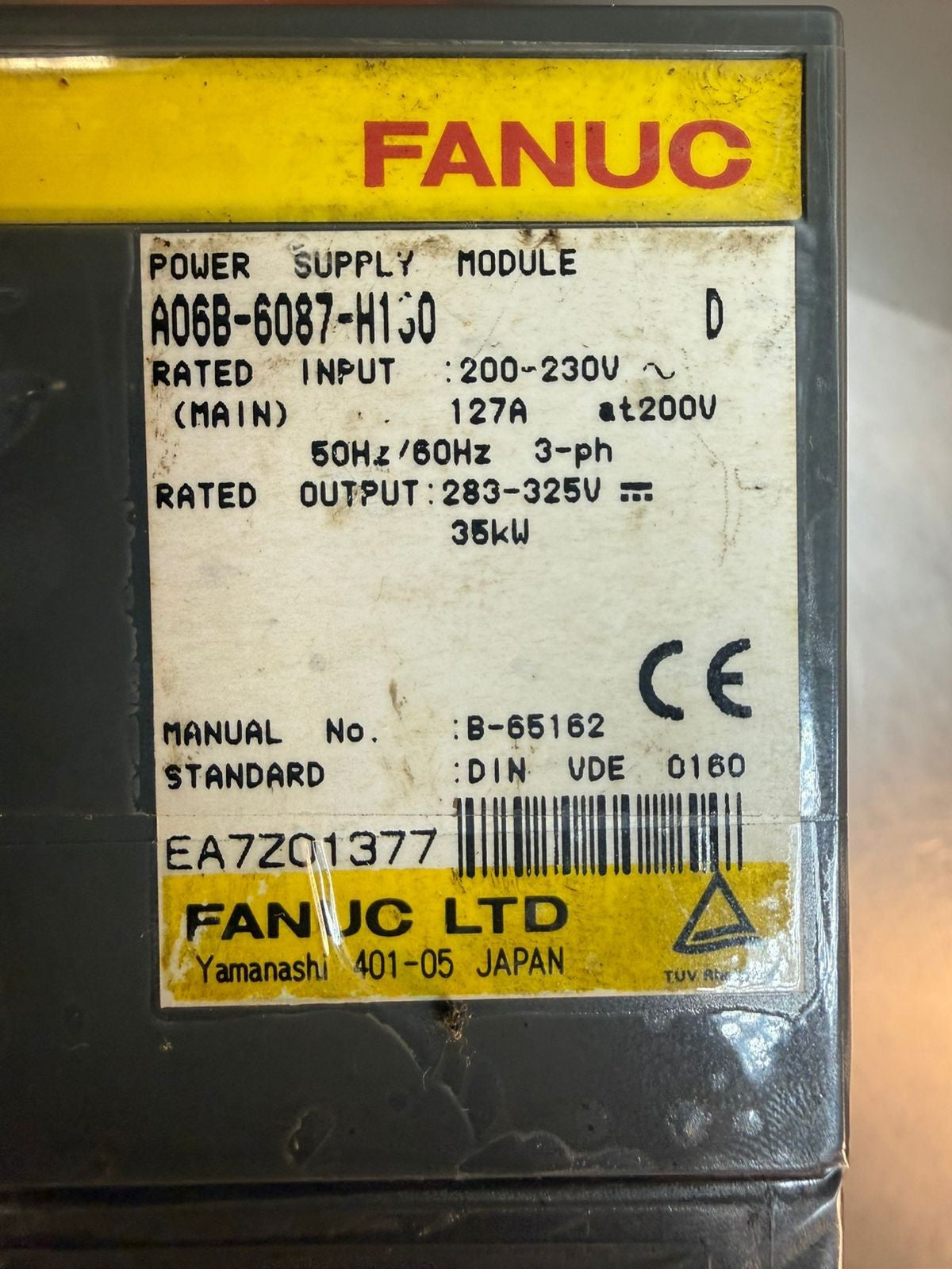 Fanuc A06B-6087-H130 Power Supply Module      B-65162              (8.4.1)